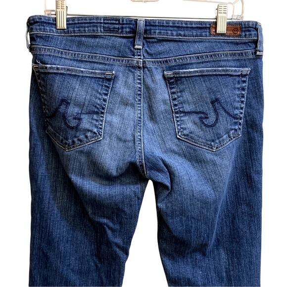 AG Adriano Goldschmied Women Jean 30R 33x26 Blue Stilt Roll Up Cigarette Low Ris - Picture 5 of 11